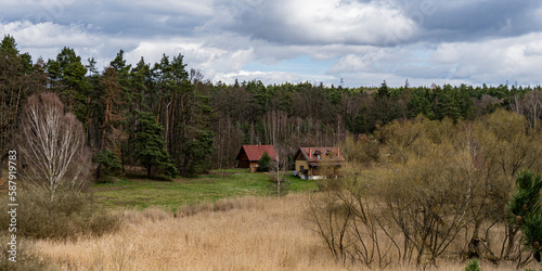 Blick auf einen Teich in Tschechien(Aussichtspunkt Totenstein) 2 photo