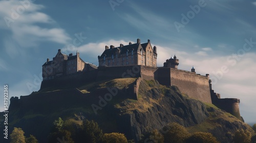 Great Britain Edinburgh Castle photorealistic 