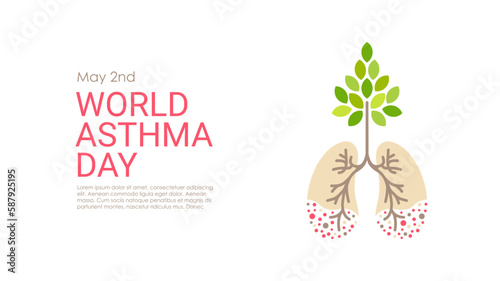 world asthma day banner template