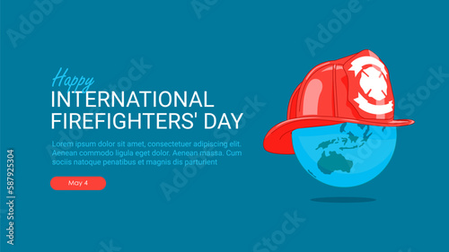 international firefighters day background template