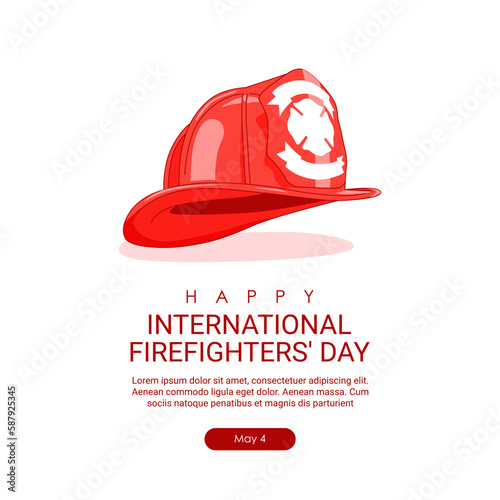 international firefighters day poster template Fototapet