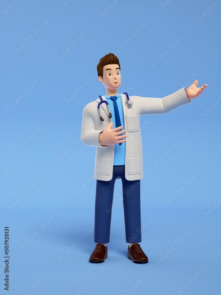 3D rendered doctors