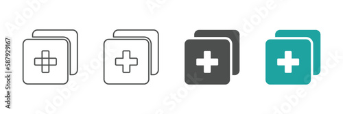 Duplicate vector icons set 