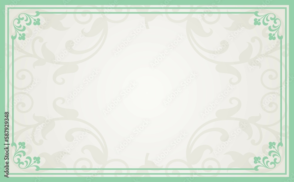 traditional wedding card design, paisley floral pattern , India	