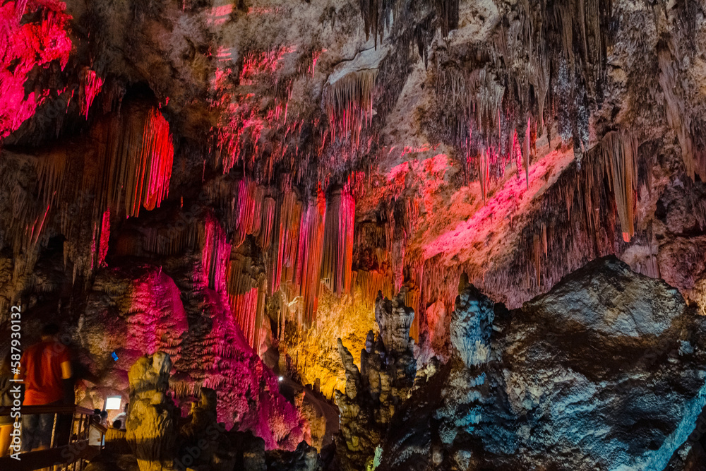 	
Stalactites and stalagmites in Nerja caves, Nerja, Spain