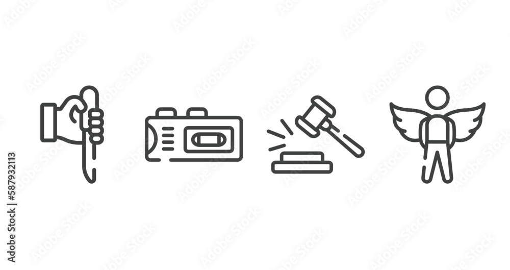 law and justice outline icons set. thin line icons sheet included murder, recorder, case closed, innocent vector. law and justice outline icons set. thin line icons sheet included murder, recorder, case closed, innocent vector.