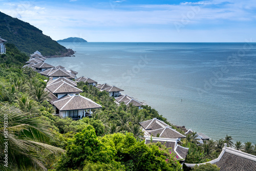 Fototapeta Naklejka Na Ścianę i Meble -  View of the area luxury resort at Intercontinental Danang Sun Peninsula Resort, Vietnam