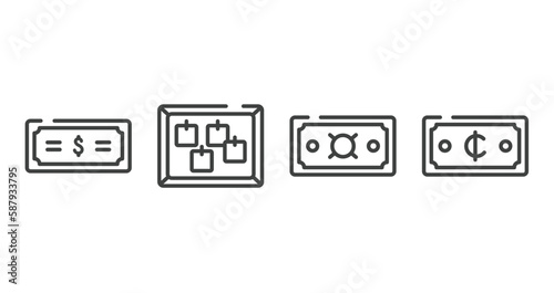 marketing & seo outline icons set. thin line icons sheet included intuitive, visitor, money growth, viral marketing vector.