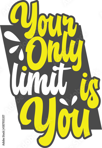 quote vector your only limit is you, wallart, quote, vector