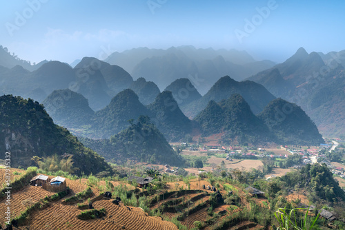 Ha Giang mountainous landscape in Vietnam