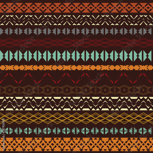 Seamless geometric pattern, ethnic background, design