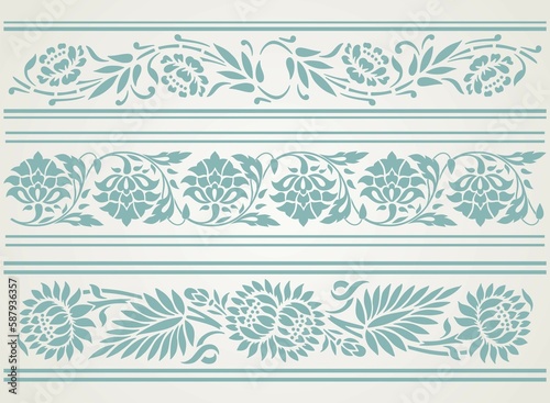 traditional paisley floral pattern, textile , Rajasthan, royal India	