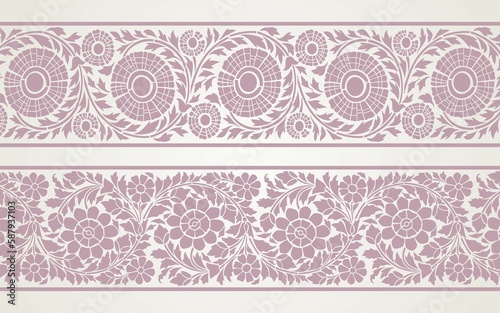 traditional paisley floral pattern, textile , Rajasthan, royal India 