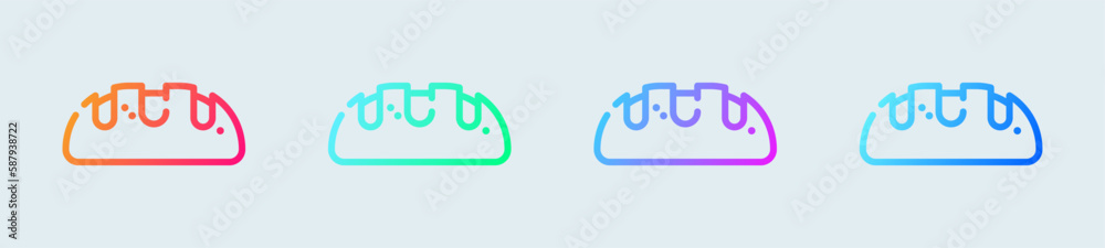Bread line icon in gradient colors. Toast signs vector illustration. Bread line icon in gradient colors. Toast signs vector illustration.