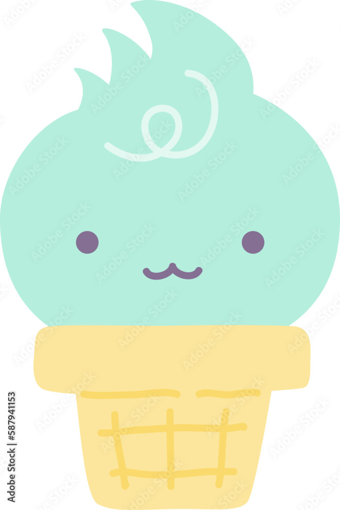 kawaii popsicle flat color clipart kawaii popsicle flat color clipart