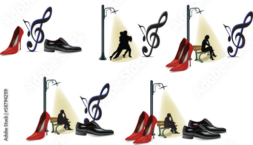 Dance wear with musical notes-