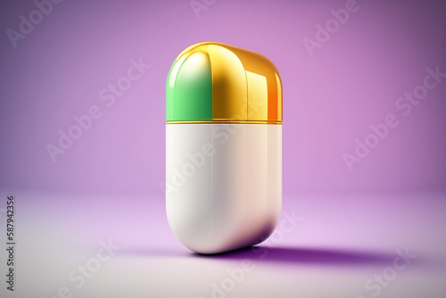 Lek - pigułka antybiotyku 3d - drug - antibiotic pill - Generative