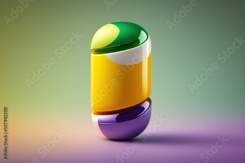 Medycyna - tabletka, pigułka, lek targetowany - Medicine - pill, pills, targeted drug - Generative