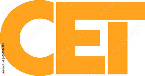 Letter CET logo design on transparent background, CET letter logo
