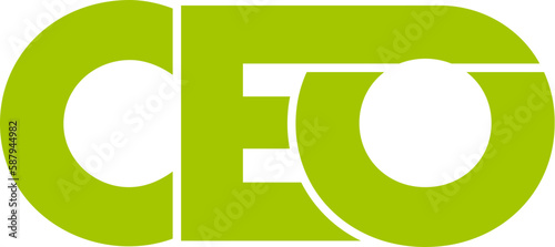 Letter CEO logo design on transparent background, CEO letter logo