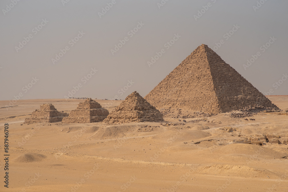 Giza Pyramids View in Cairo, Egypt