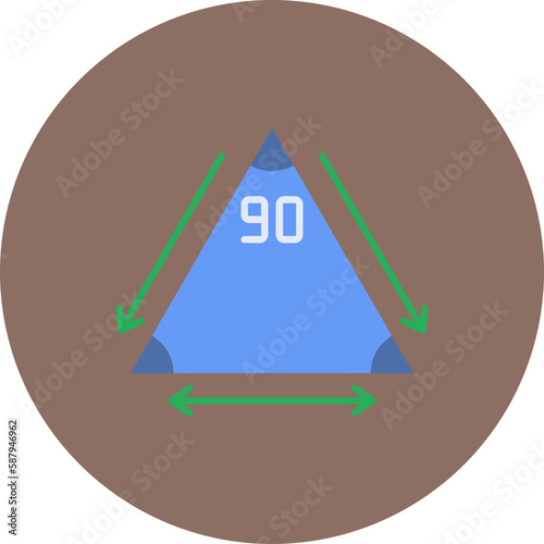 Vertex Multicolor Circle Flat Icon
