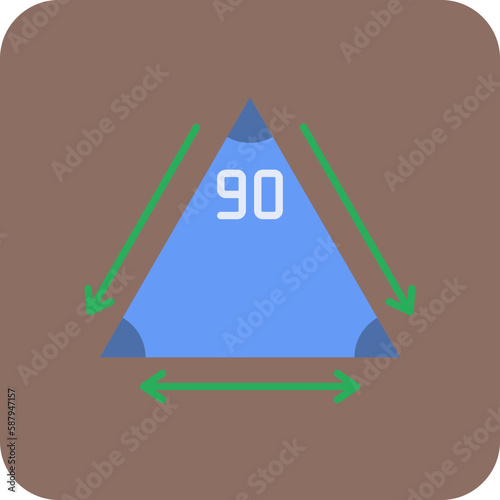 Vertex Multicolor Round Corner Flat Icon