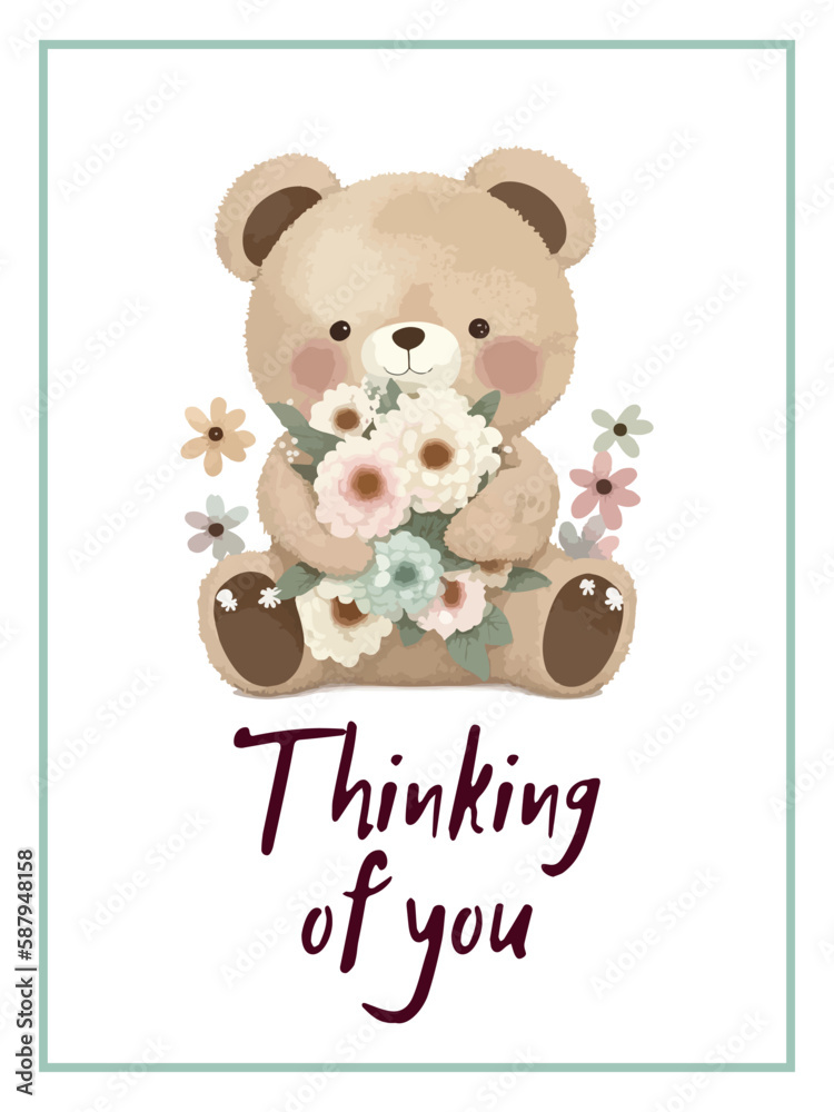 Obraz premium Thinking of you - card. Vector stock illustration eps10.