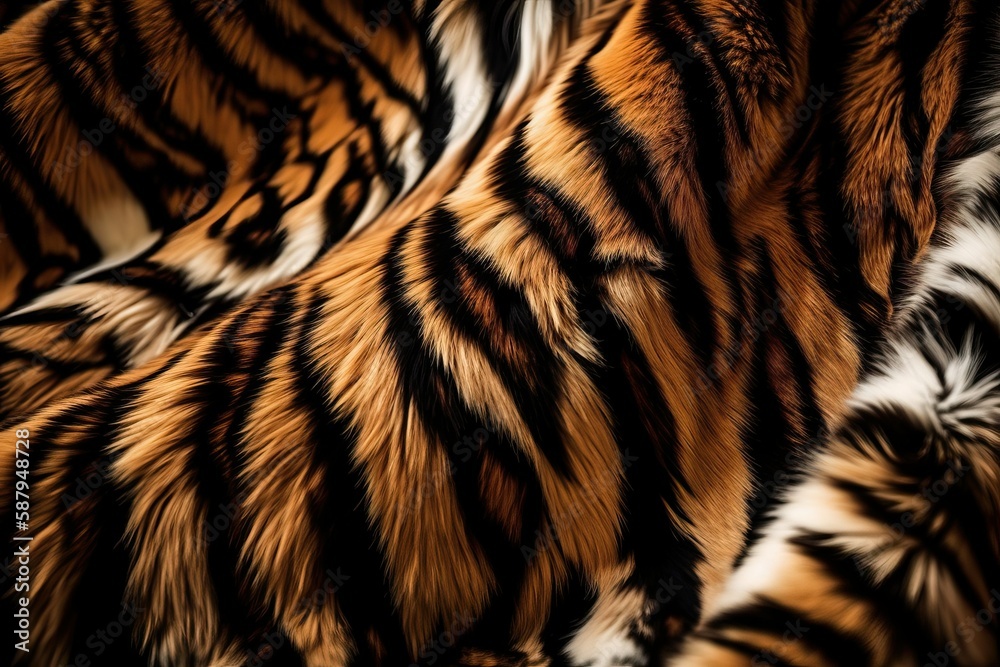 Tiger fur pattern background (Ai generated) Tiger fur pattern background (Ai generated)