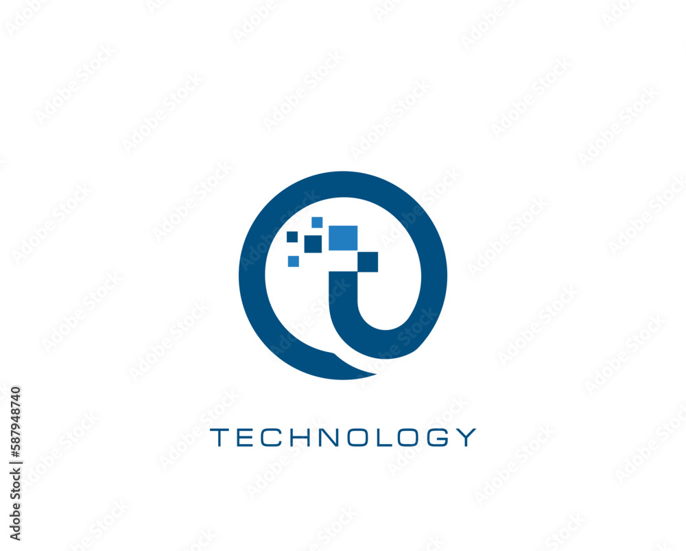 OT letter technology logo design with circle concept illustration. OT letter technology logo design with circle concept illustration.