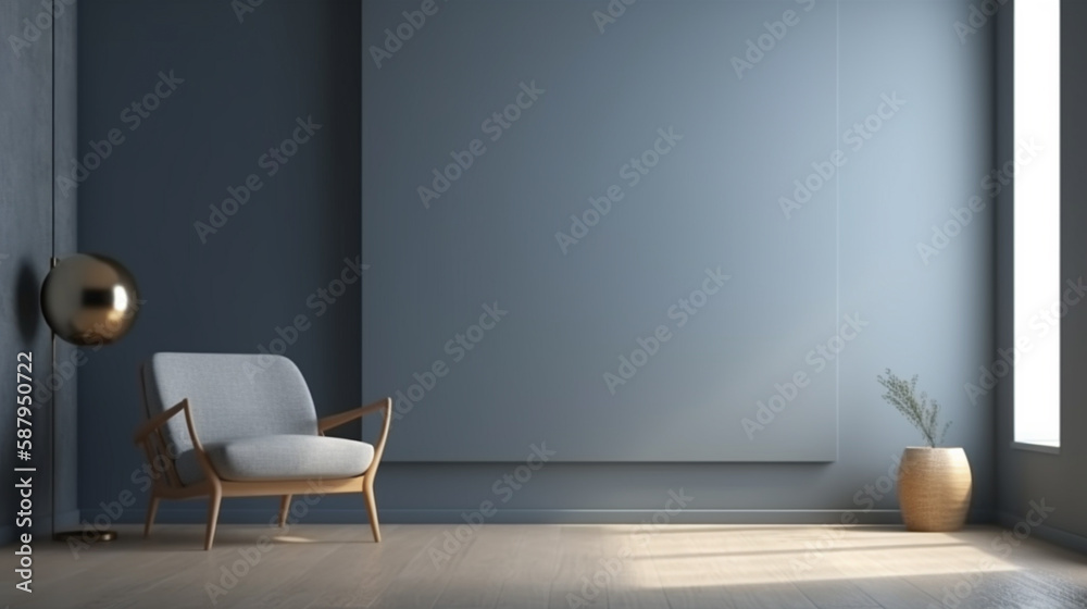 abstract Modern design interior. blank frame mock up. Generated AI abstract Modern design interior. blank frame mock up. Generated AI