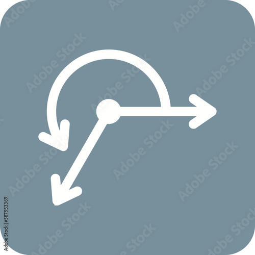 Reflex Angle Multicolor Round Corner Glyph Inverted Icon