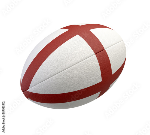 Rugby Ball And England Flag Design