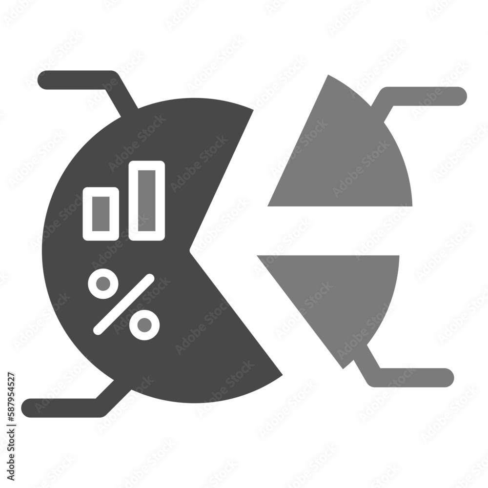 Pie Chart Greyscale Glyph Icon Pie Chart Greyscale Glyph Icon