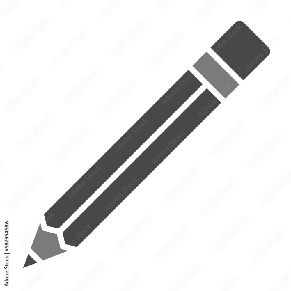 Pencil Greyscale Glyph Icon Pencil Greyscale Glyph Icon