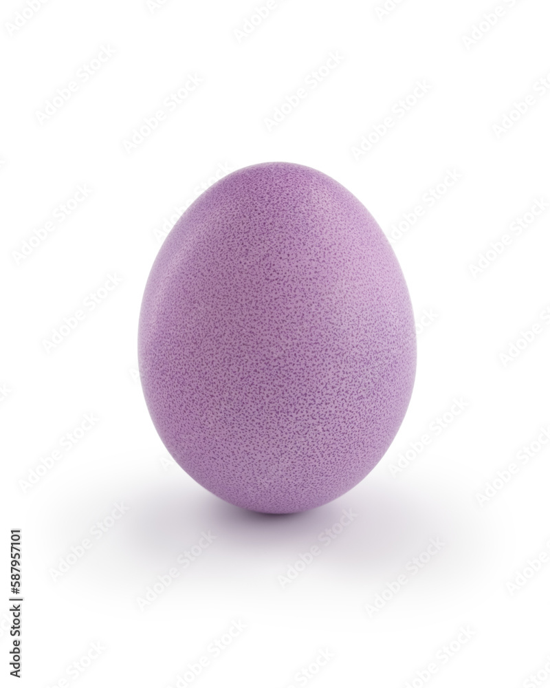 violet easter egg isolated on white background