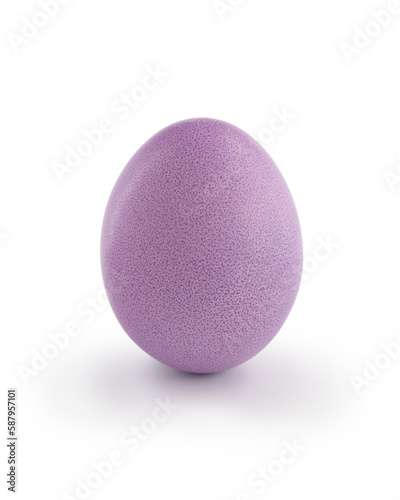 violet easter egg isolated on white background