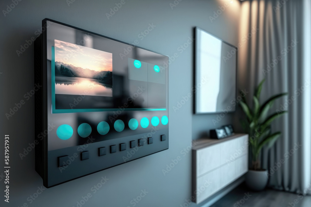 Fototapeta premium Digital screen in smart home 