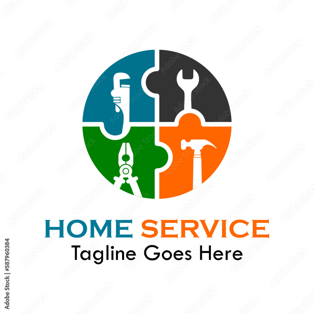 Home service design logo template illustration Home service design logo template illustration