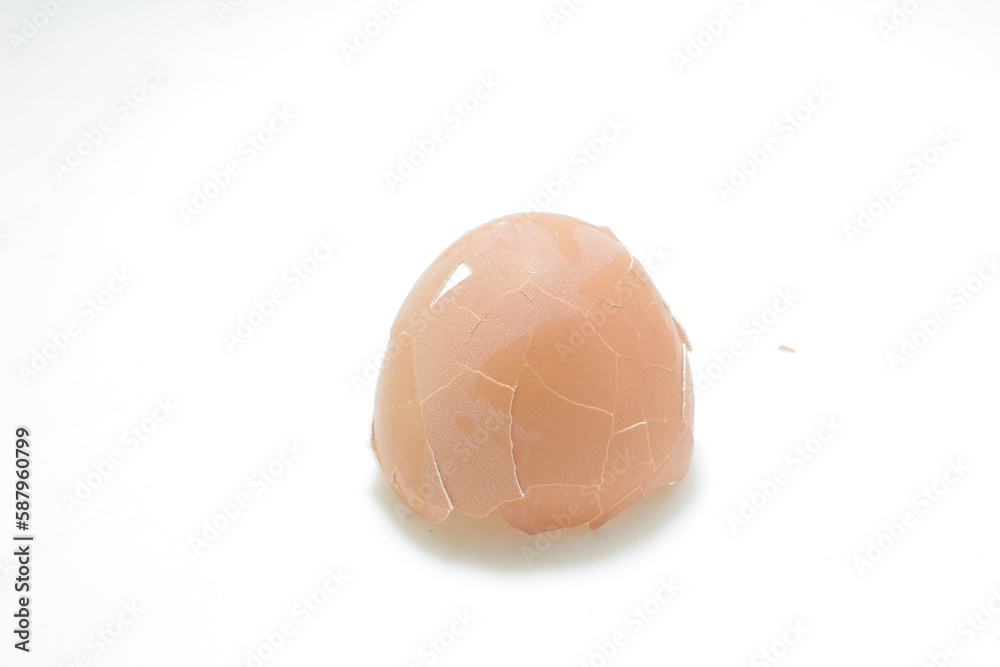 the Broken egg shell isolated on white the Broken egg shell isolated on white