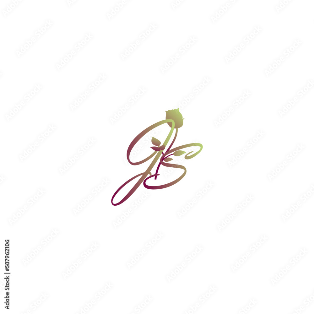 latter G and s or GS logo design initial latter G and s or GS logo design initial
