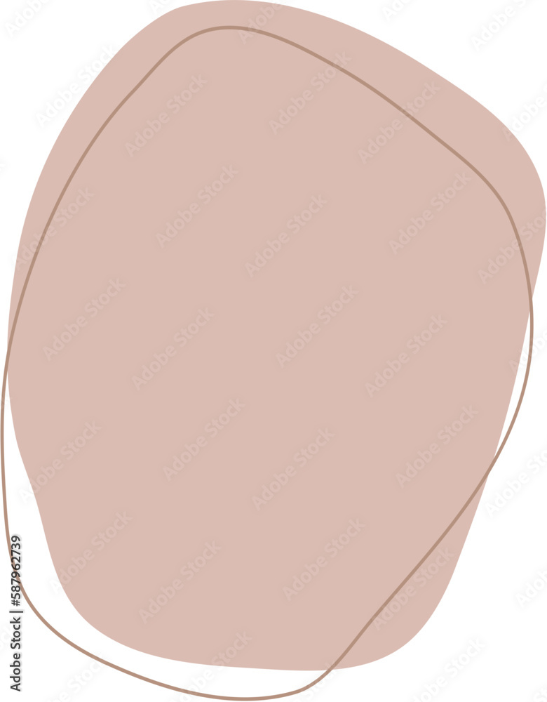 Abstract blotch shape. Liquid boho shape elements.