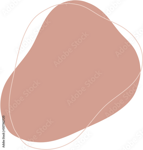 Abstract blotch shape. Liquid boho shape elements.