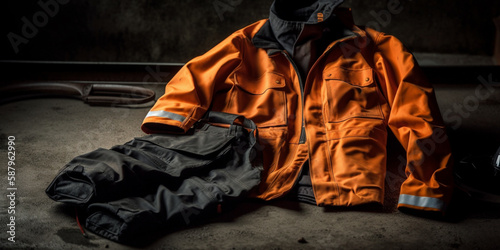 Protective Workwear close up Generated AI