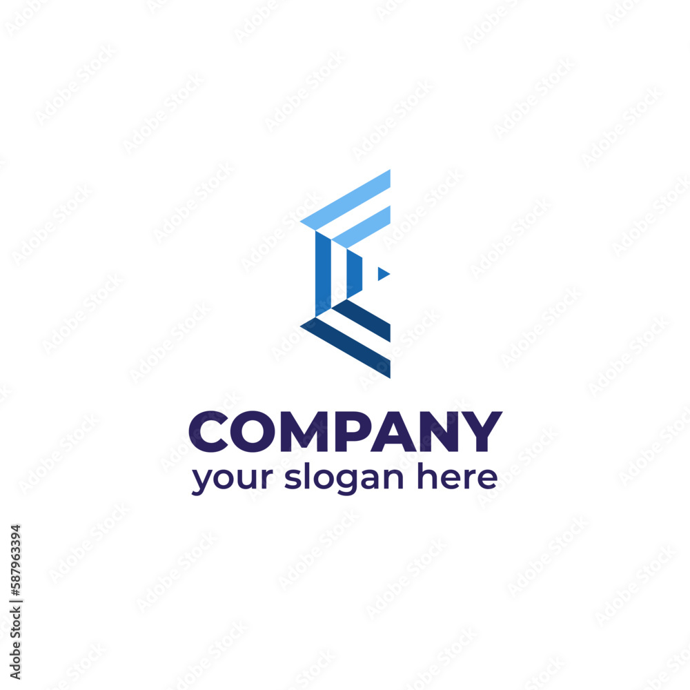 Line company abstract logo design