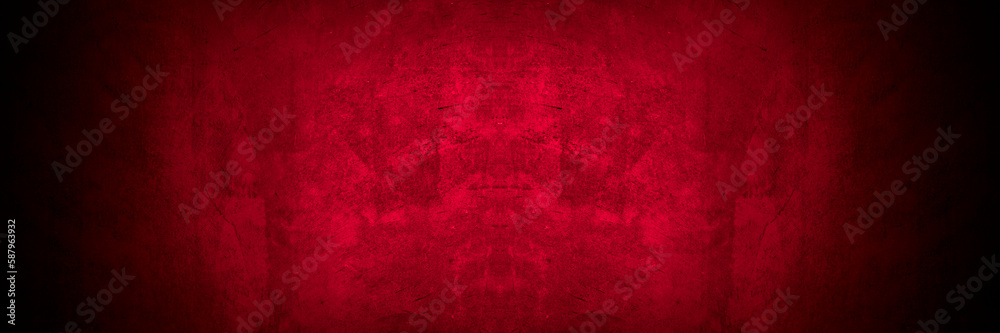 Old wall texture cement black red  background abstract dark color design are light with white gradient background.