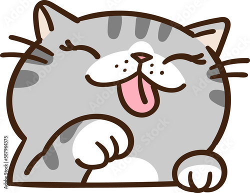 Cute Cartoon Cat Head Characters