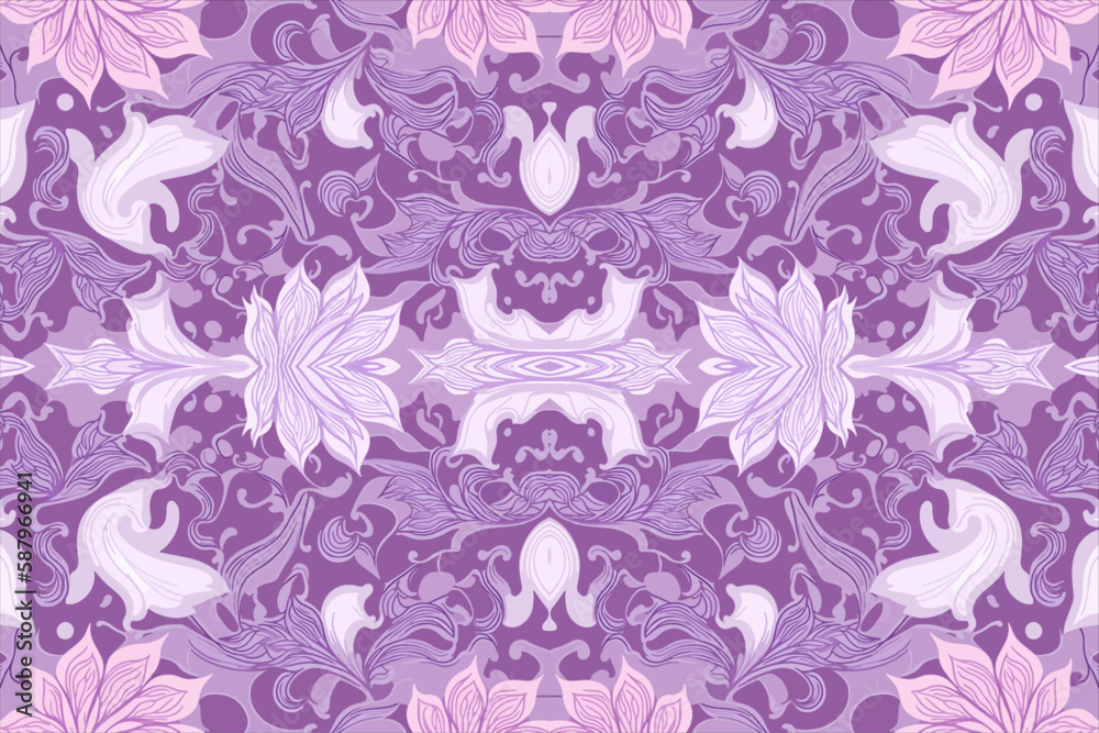 Floral seamless pattern light pink tone background. Abstract graphic line modern elegant minimal vintage retro style. Design for fabric texture textile print art background wallpaper tile backdrop. Floral seamless pattern light pink tone background. Abstract graphic line modern elegant minimal vintage retro style. Design for fabric texture textile print art background wallpaper tile backdrop.