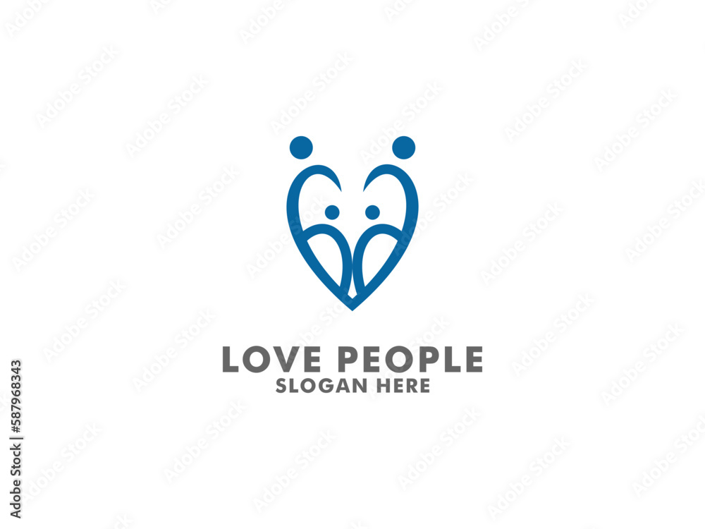 Creative people logo design template, social people logo vector Creative people logo design template, social people logo vector