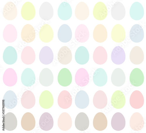seamless background with eggs in pastel color 